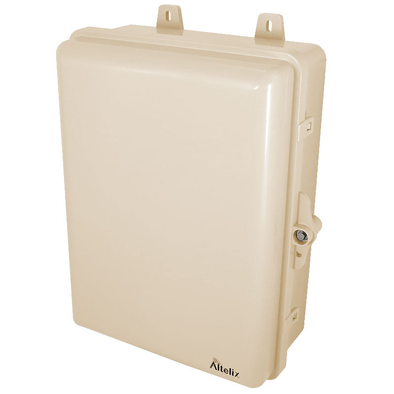 Altelix 12x9x5 IP66 NEMA 4X PC+ABS Indoor / Outdoor RF Transparent WiFi Access Point Enclosure with PVC Non-Metallic Equipment Mounting Plate