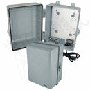 Altelix 12x9x7 NEMA 4X PC+ABS Weatherproof Utility Box NEMA Enclosure with 120 VAC Power Terminal & Power Cord-2