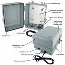 Altelix 12x9x7 NEMA 4X PC+ABS Weatherproof Utility Box NEMA Enclosure with 120 VAC Power Terminal & Power Cord-3