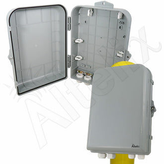 Altelix 15x10x5 Pole Mount NEMA 4X Polycarbonate + ABS Weatherproof Enclosure