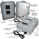 Altelix 15x10x5 Polycarbonate + ABS Vented Weatherproof Enclosure with Aluminum Mounting Plate, 120 VAC Outlet & Power Cord-3