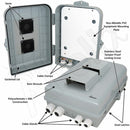 Altelix 15x10x5 Vented Polycarbonate + ABS RF Transparent Outdoor WiFi NEMA Enclosure with No-Drill PVC Equipment Mounting Plate-2