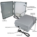 Altelix 17x14x6 Polycarbonate + ABS Indoor / Outdoor RF Transparent Enclosure with PVC Non-Metallic Equipment Mounting Plate, 120 VAC Outlets & Power Cord-1