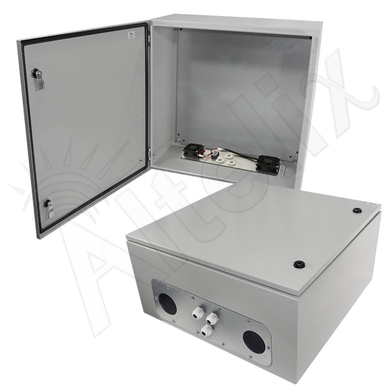 Altelix Steel Weatherproof NEMA Enclosure with Dual 24 VDC Cooling Fans