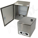 Altelix Vented Stainless Steel Weatherproof NEMA Enclosure with Steel Equipment Mounting Plate-1
