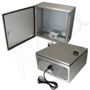 Altelix NEMA 4X Stainless Steel Weatherproof Enclosure with 120 VAC Outlets and Power Cord-1