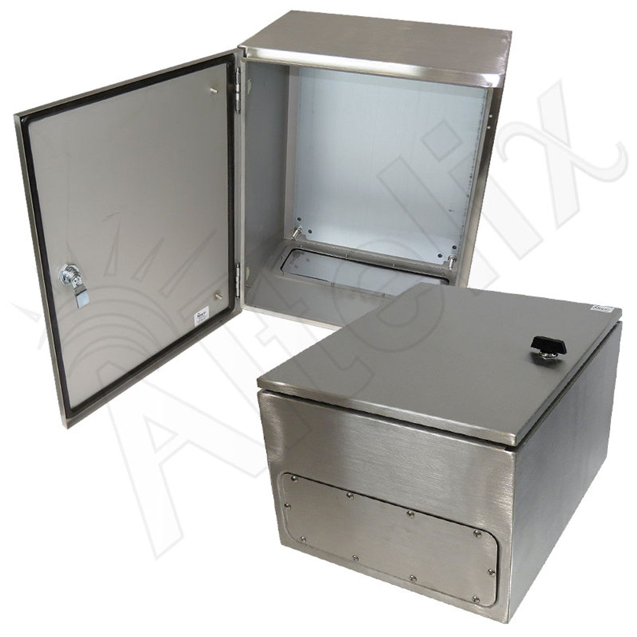 Altelix NEMA 4X Stainless Steel Weatherproof Enclosure with Steel Equipment Mounting Plate