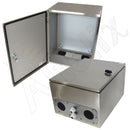 Altelix Vented Stainless Steel Weatherproof NEMA Enclosure with Steel Equipment Mounting Plate-4