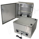 Altelix Industrial DIN Rail Stainless Steel Weatherproof NEMA Enclosure with Dual Cooling Fans, 120 VAC Outlets and Power Cord-3