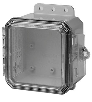 Integra - Impact Line | Polycarbonate | Clear | Low Profile Hinge, Integrated Locking Latch, Integrated Mounting Flange| NEMA 4X, NEMA 6P