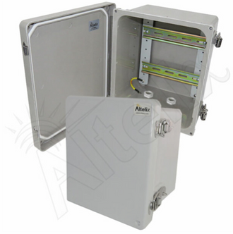 Altelix Industrial DIN Rail Enclosure Fiberglass NEMA 4X IP66