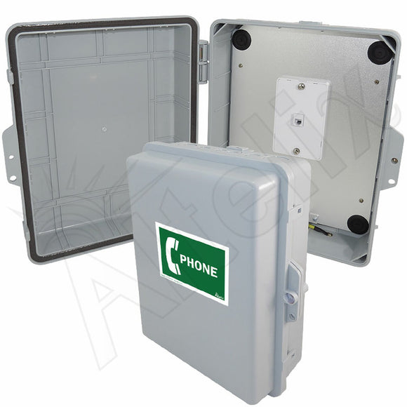 Altelix Outdoor Weatherproof Phone Call Box for Slim-Line Phones, 14x1 ...