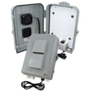 Altelix 15x10x5 PC+ABS Vented RF Transparent Outdoor WiFi Enclosure with No-Drill PVC Equipment Mounting Plate, Cooling Fan, 120 VAC Outlet & Power Cord-1