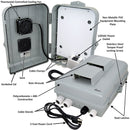 Altelix 15x10x5 PC+ABS Vented RF Transparent Outdoor WiFi Enclosure with No-Drill PVC Equipment Mounting Plate, Cooling Fan, 120 VAC Outlet & Power Cord-2