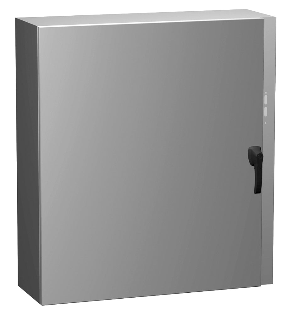 NEMA 4 Mild Steel Wallmount Disconnect Enclosure Eclipse Series  Hinge Door with Handle (Flange with multi   vendor cutout)