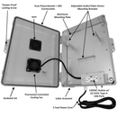 Altelix Enclosure for SONOS¬Æ AMP, Apple¬Æ TV, Amazon¬Æ Echo Link Amp, Bluesound¬Æ Powernode, ROKU¬Æ Ultra, WiiM¬Æ Pro - Enclosure w/Universal Mounting System and USB Ports-1