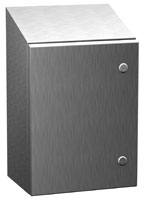 Eclipse Series     Stainless Steel Enclosures with Slope   Top and Quarter   Turn Latches