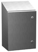 Eclipse Series     Stainless Steel Enclosures with Slope   Top and Quarter   Turn Latches-1