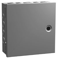 CHKO Series     Painted Steel Enclosures with Hinged Cover and Quarter   Turn Latch     Includes Removable Knockouts