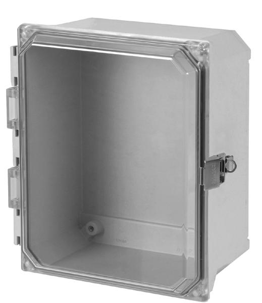 Type 4X Polyester Junction Box (Solid and Clear Cover) PJU Series Continuous Hinge Door with Snap Latches