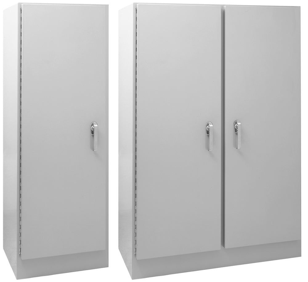 Type 4X Polyester Single/Two Door Freestanding Enclosure PJFS Series  Continuous Hinge Door with Handle